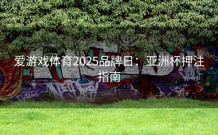 爱游戏体育2025品牌日：亚洲杯押注指南  第1张
