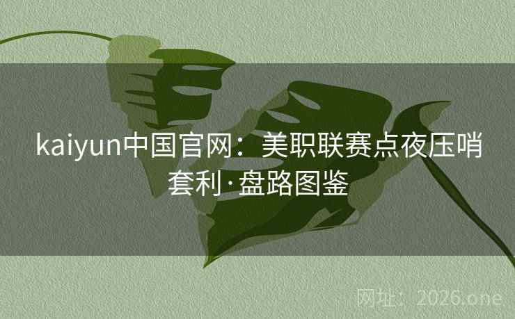 kaiyun中国官网：美职联赛点夜压哨套利·盘路图鉴  第2张
