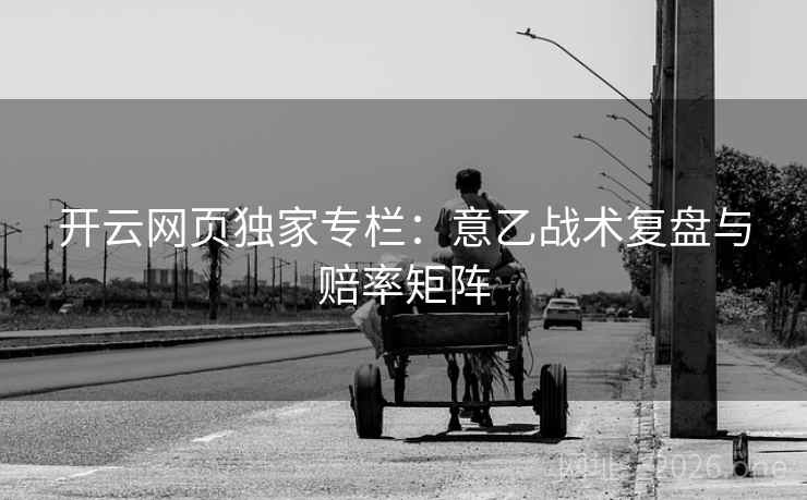 开云网页独家专栏:意乙战术复盘与赔率矩阵  第1张 开云网页独家专栏:意乙战术复盘与赔率矩阵  第1张