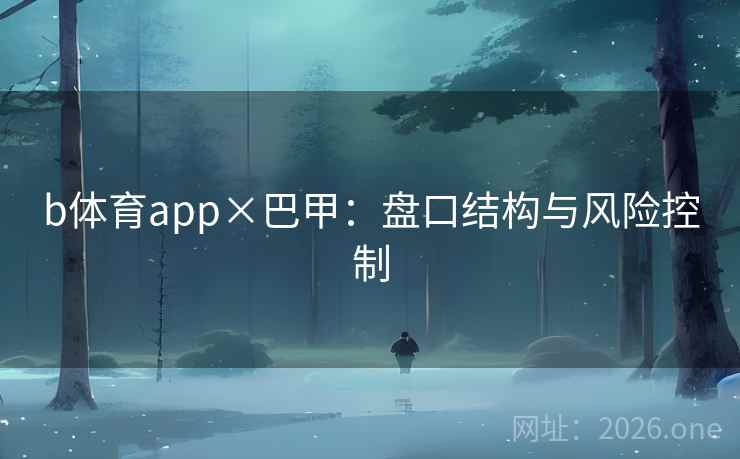 b体育app×巴甲:盘口结构与风险控制  第2张 b体育app×巴甲:盘口结构与风险控制  第2张
